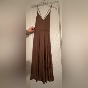 Banana Republic crisscross, Cognac color flow summer knee dress Sz: 2